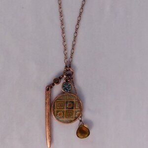 Ladies Pilgrim Rose Based Metal Necklace